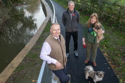 Footpath in Thirsk repaired with stone from Dalton Bridge