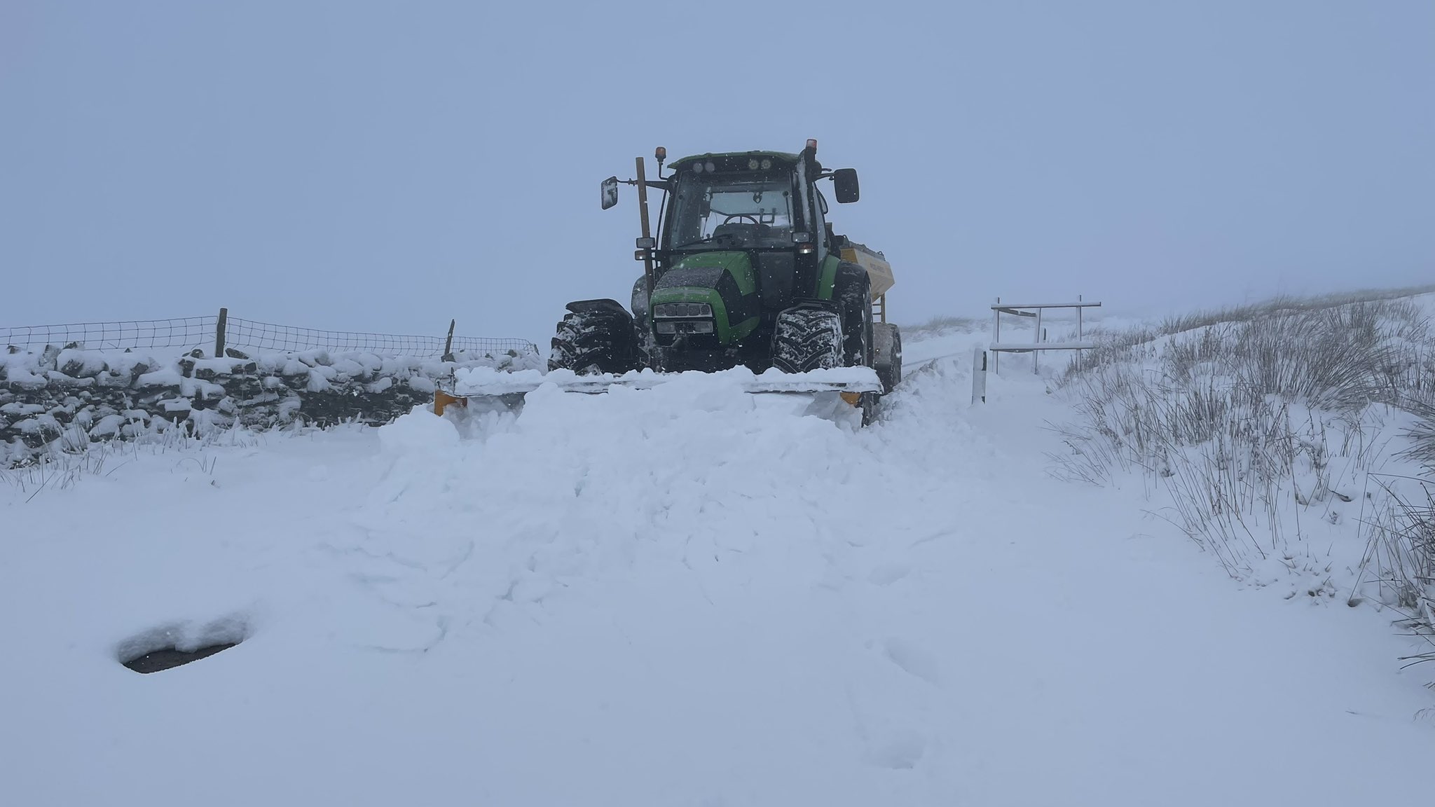 Video: Snow up to a foot deep and power cuts in part of North Yorkshire