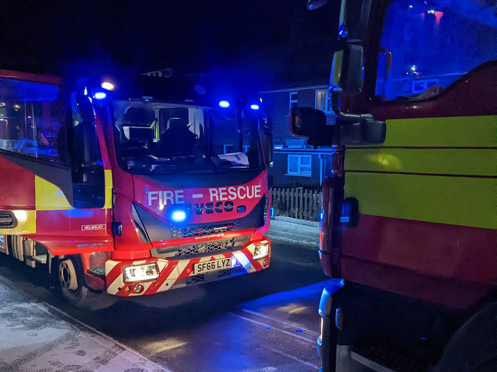 Three fire crews called to Ryedale house fire