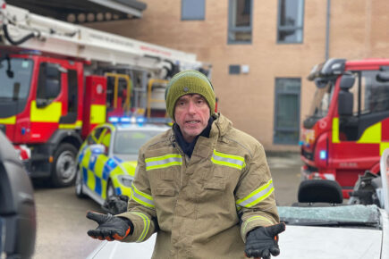 Watch: Emmerdale star undergoes mock car crash to highlight dangers of drink driving