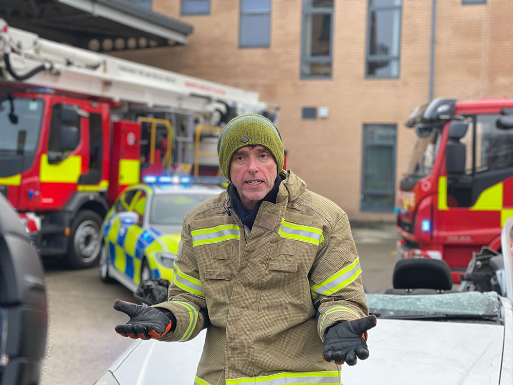 Watch: Emmerdale star undergoes mock car crash to highlight dangers of drink driving