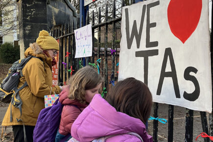 Pupils and parents stage protest against ‘abhorrent’ plan to slash York schools staff pay