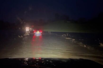 Video: Weather warnings in force in the Dales – One driver stranded on the A684
