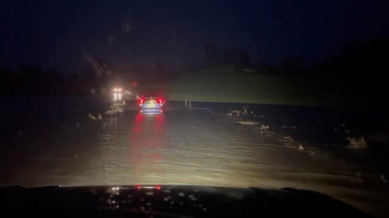 Video: Weather warnings in force in the Dales – One driver stranded on the A684