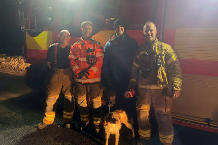 Fire crews rescue a dog and its owner trapped at Sutton Bank