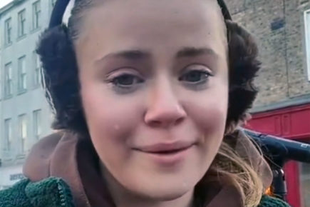 Watch: ‘I’m crying’: York busker in tears after man’s poignant response to her song
