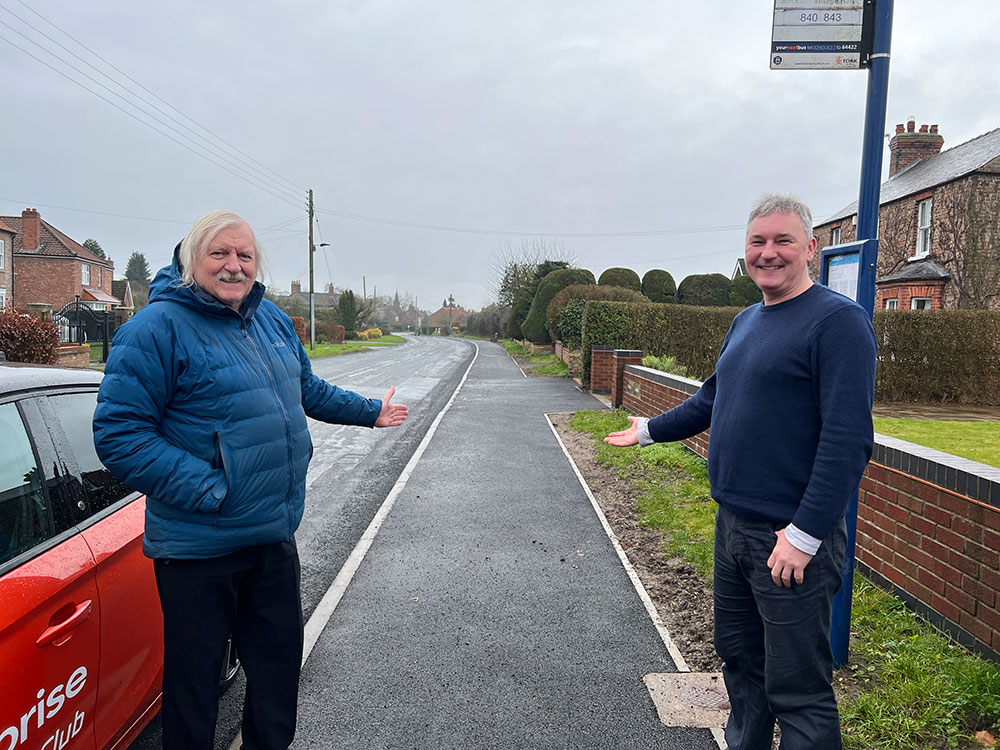 Unsafe route replaced by £25K footpath in York village