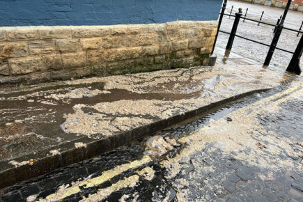 Disgust and anger as raw sewage cascades down York street