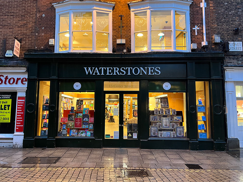 This was the queue at York Waterstones as it opened early to sell Prince Harry’s book