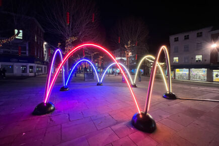 Watch: All systems glow! Interactive artwork revealed in York city square