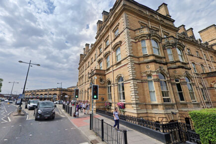 Drunk driver mounted kerb and nearly hit pedestrians near York Station