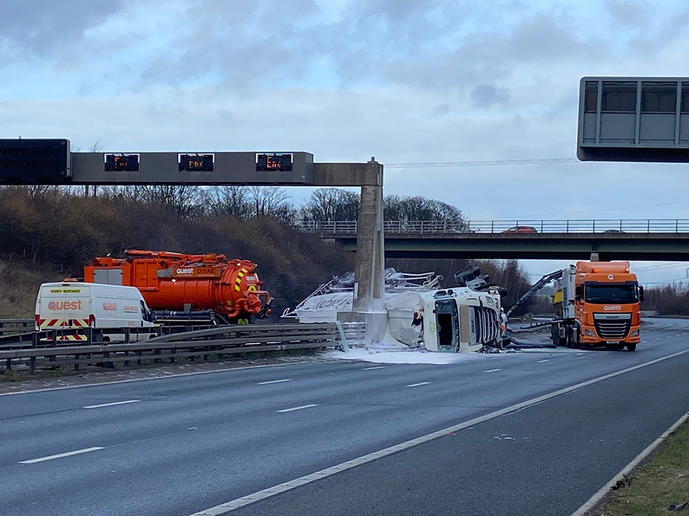 A1M crash update: Road won’t reopen until 5am on Thursday