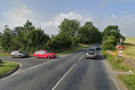 Car ends on its roof in a ditch after crash in North Yorkshire