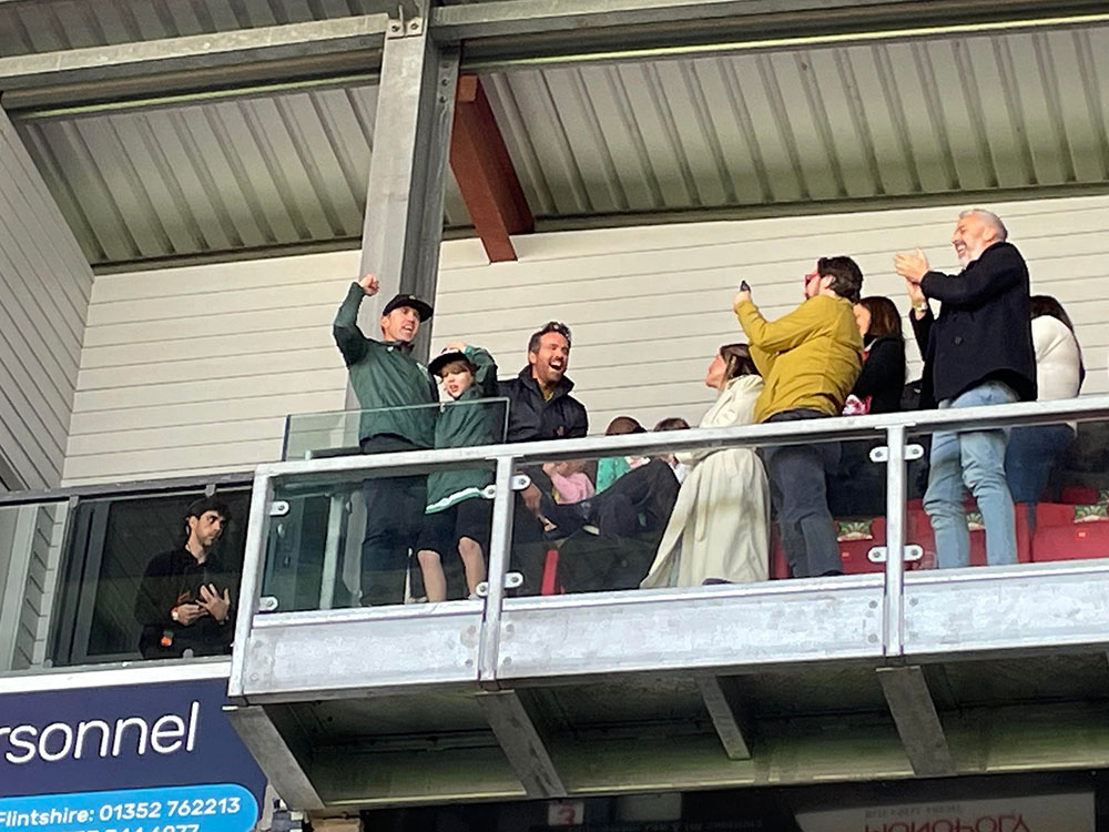 Ryan Reynolds celebrates as league leaders Wrexham comfortably beat York City