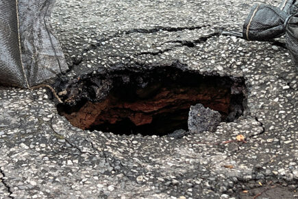Sinkhole opens up on York street
