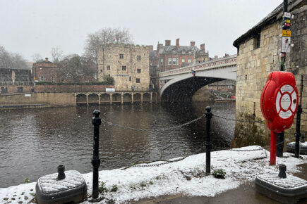 Pictures: Heavy snow flurries fall on York – and there may be more to come