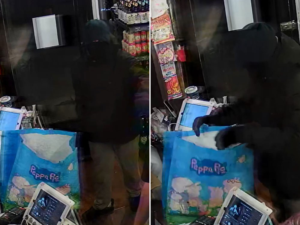 Raider threatens York shop staff with broken bottle and stashes stolen goods into Peppa Pig bag