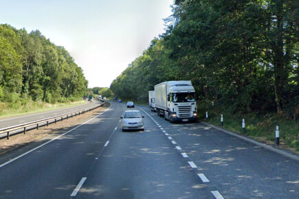 Police investigate van fire on busy North Yorkshire road