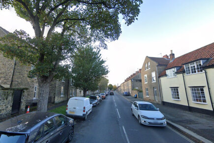Car crashes into tree after careering off main North Yorkshire road