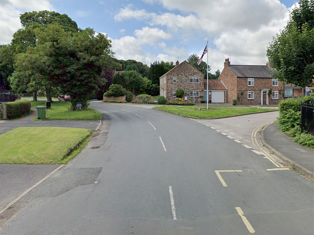 Car catches fire on road near York