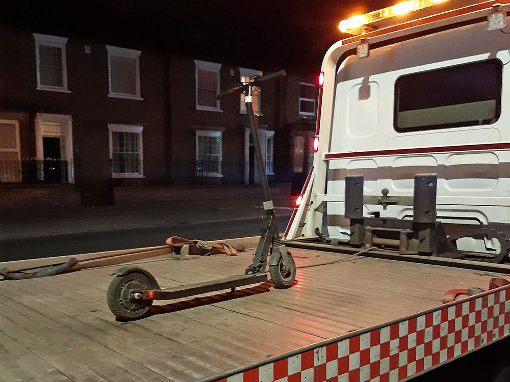 ‘Are you sure you could fit it in that low loader?’ Police seize e-scooter in York