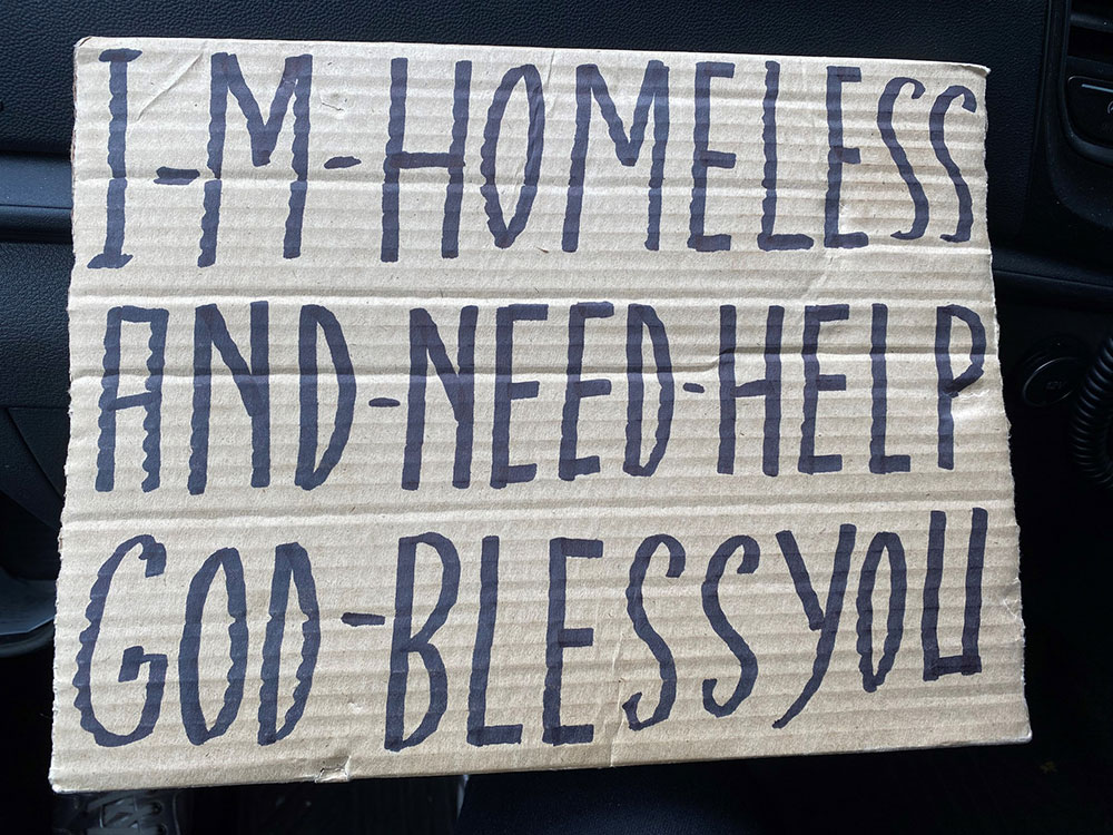 ‘If you see this sign, please ignore it’ – Police warning about ‘organised beggars’