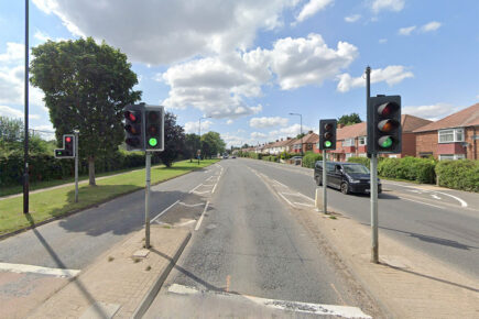 Woman taken to hospital after two-car crash near York school