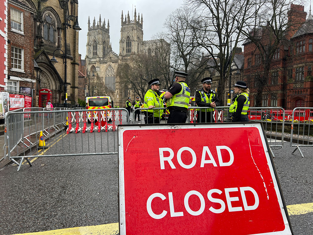 Pictures: Huge police presence in York as city prepares to welcome the King