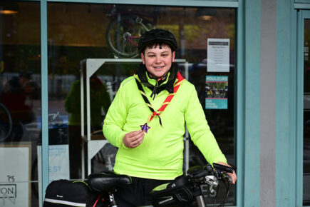Young mental health fundraiser on epic bike ride cycles through York