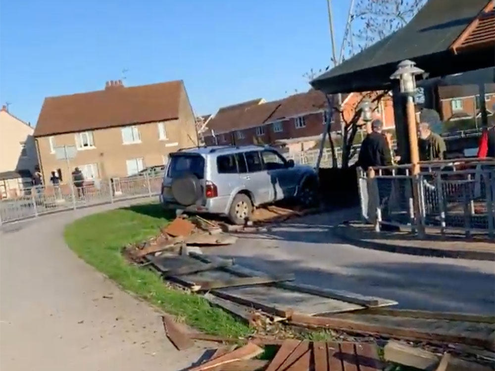 Video: Car crashes into drive-thru at McDonald’s in Selby