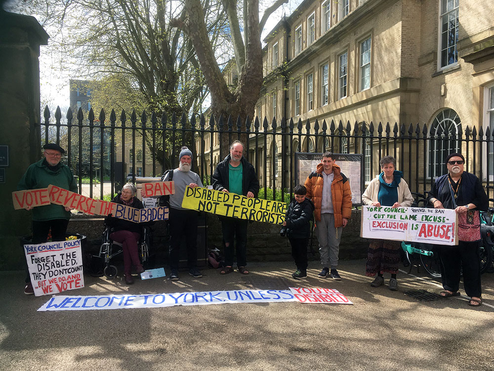 Blue badge summit called – as protesters tell York  council ‘Don’t exclude us’