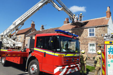 Firefighters tackle house blaze in York village