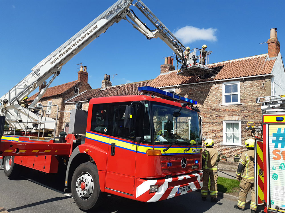 Firefighters tackle house blaze in York village