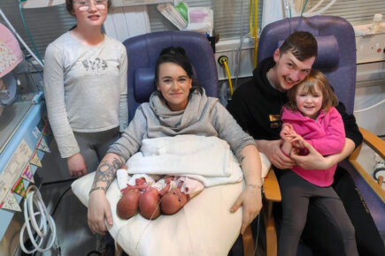 ‘They look like someone copying and pasting the same baby!’ – Mum has identical triplets at York Hospital