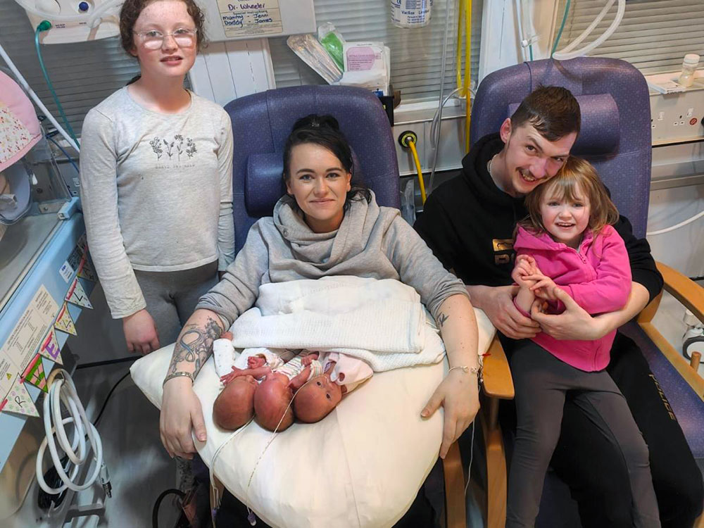 ‘They look like someone copying and pasting the same baby!’ – Mum has identical triplets at York Hospital