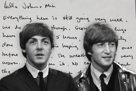 Handwritten Beatles letter written by Paul McCartney on sale at North Yorkshire auction