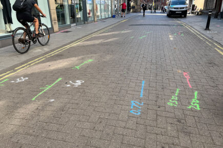 This is why these colourful markings have appeared on a busy York shopping street