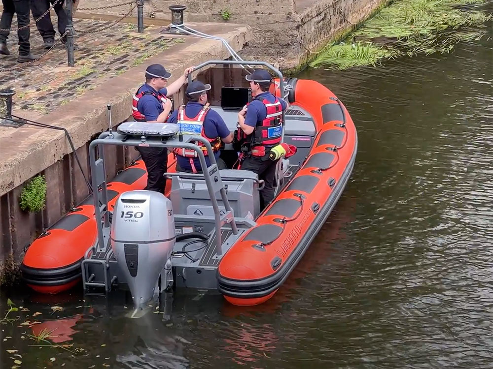 Person rescued after falling into the River Ouse in York today