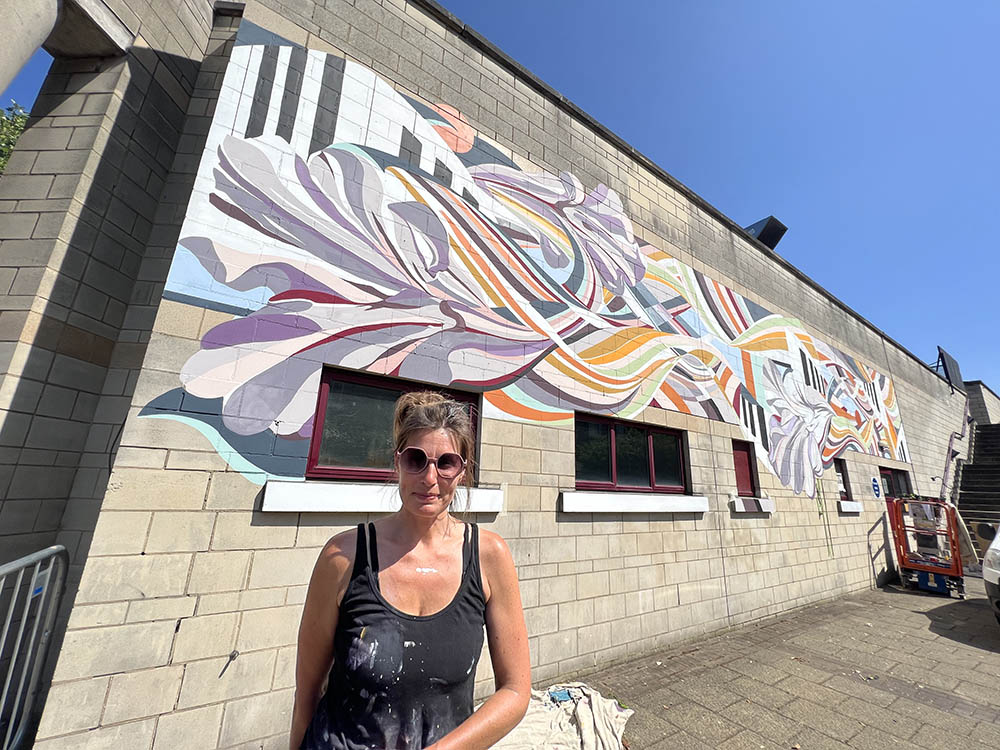 York’s creative talent bursts forth on the Barbican! Stunning new mural unveiled