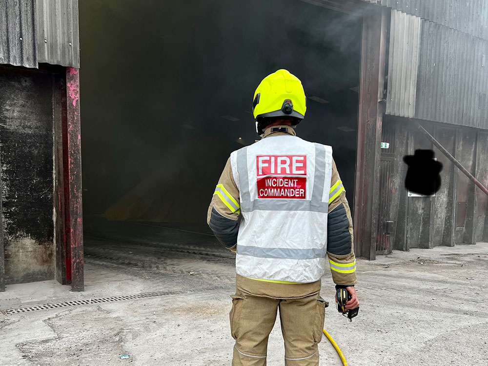 Firefighters tackle blaze at warehouse near Selby