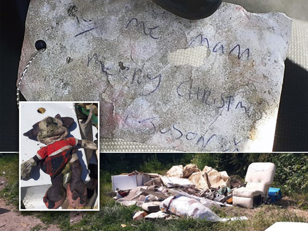 ‘To me Mam, from Jason’ – Note gives clue to ‘criminal’ fly-tipping near York