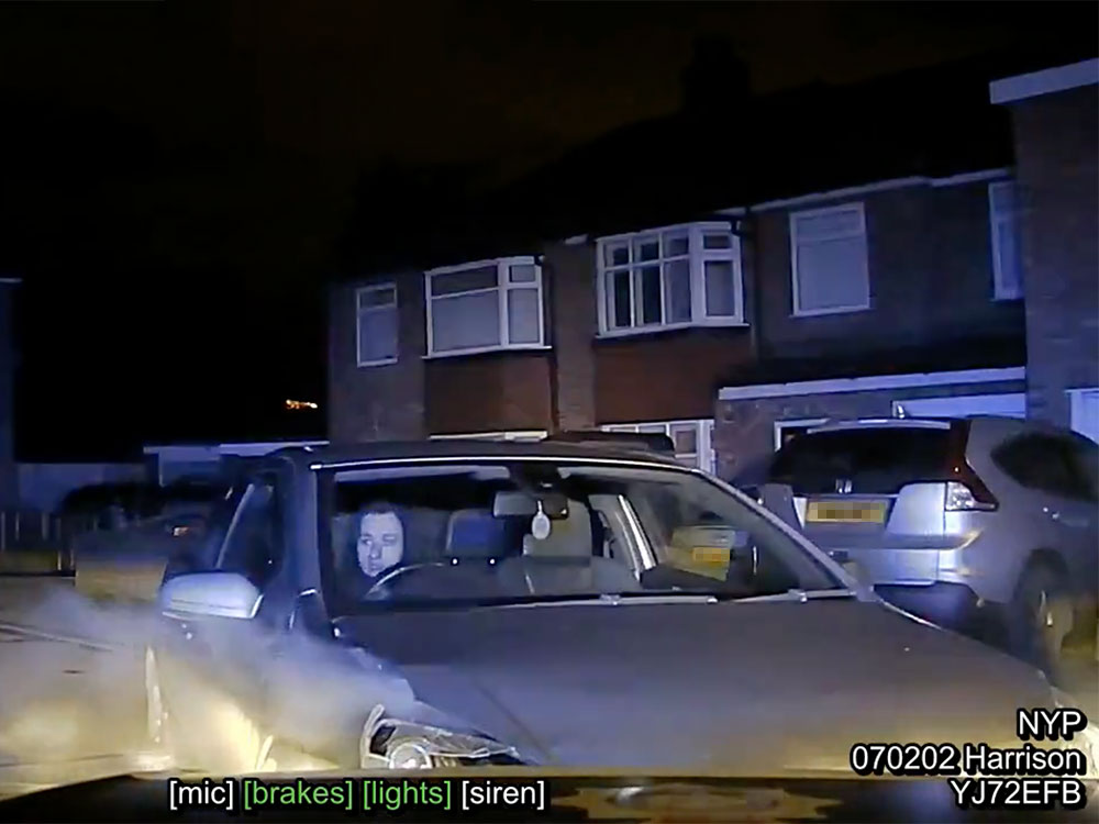 Watch: The shocking moment a driver rams a police car in a York side street