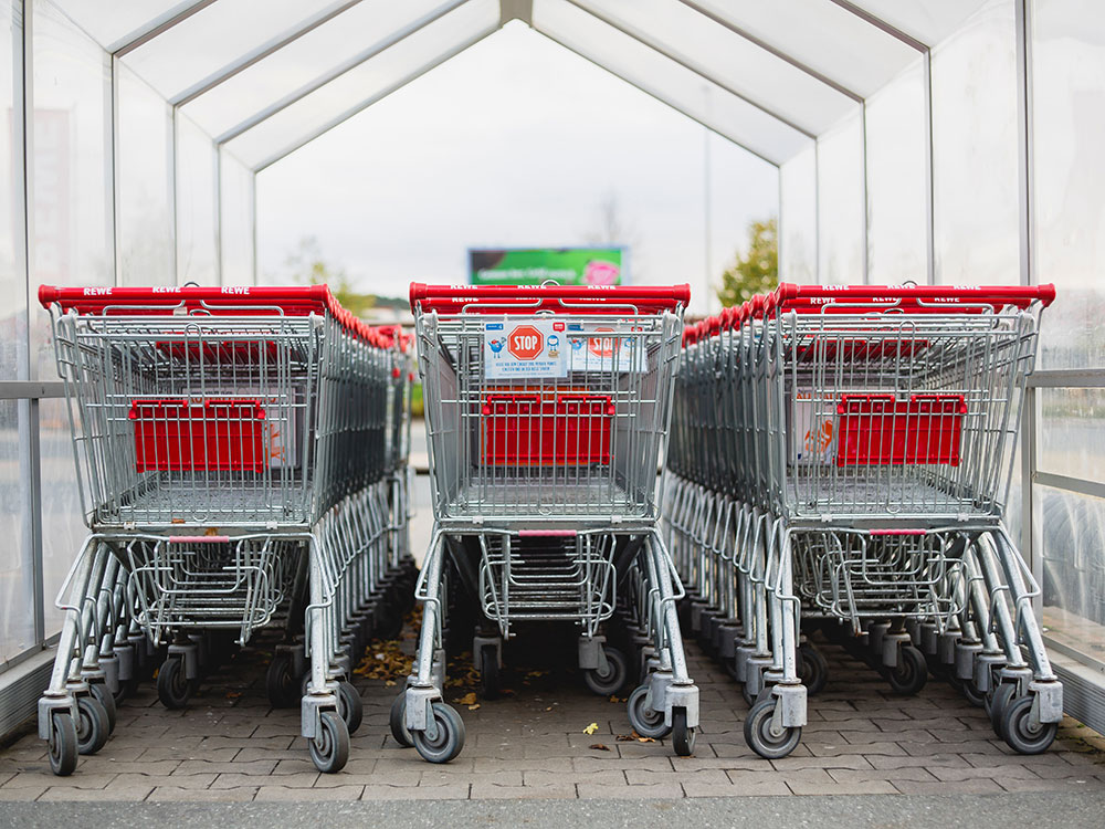 Shopping trolley catches fire near York stores