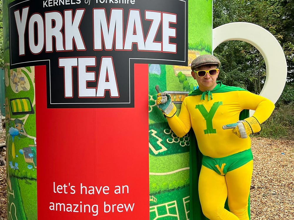 York’s own superhero to dive into a giant mug of tea for Yorkshire Day