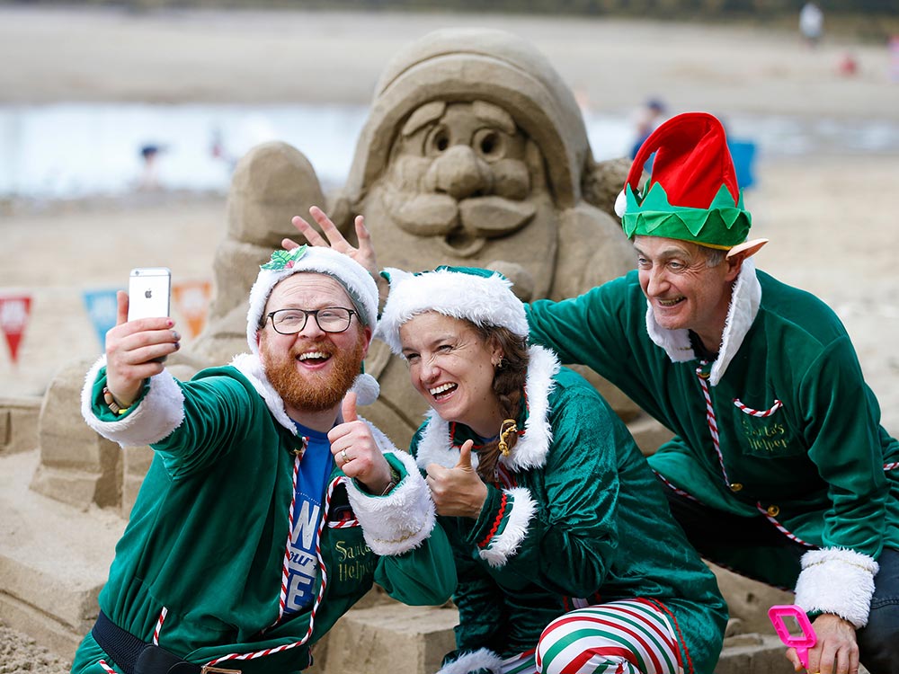 Here’s why a sandy Santa was spotted at Whitby beach