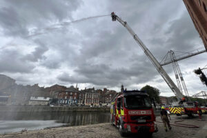 Pix and video: Fire service put on spectacular display while training on York’s riverside