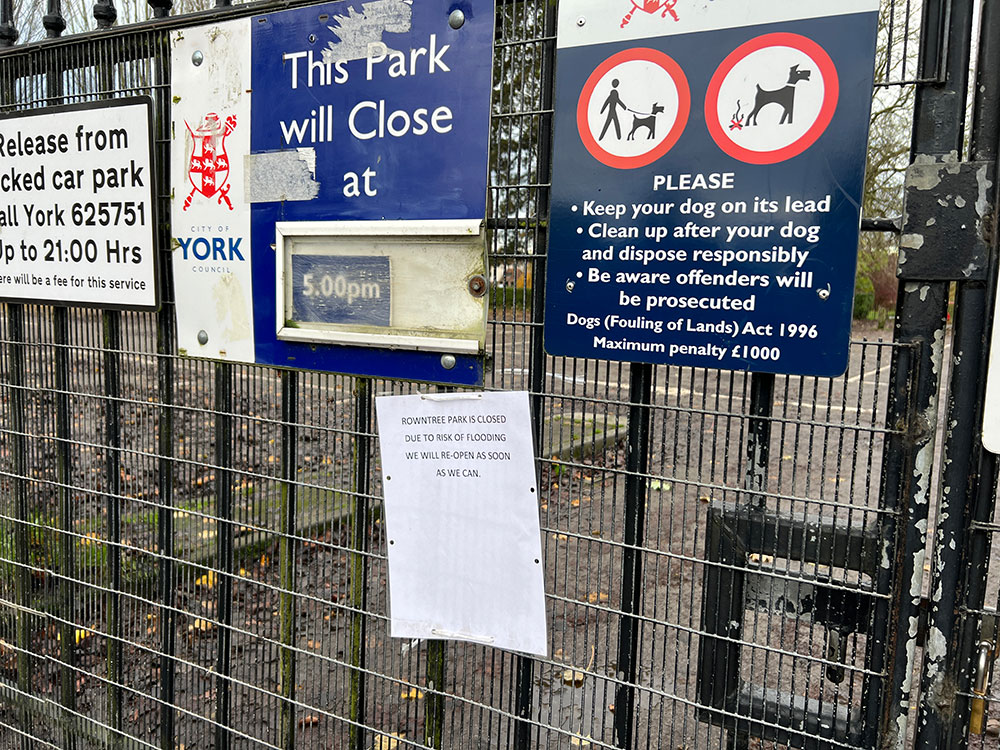 This is why Rowntree Park was closed on Wednesday