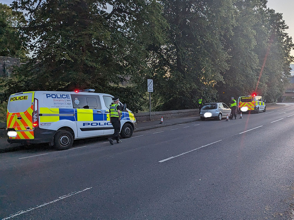 Drivers stopped at police checkpoint in York city centre