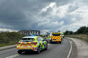 Biker, 21, died after riding on the wrong side of the road and hitting a lorry