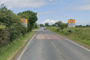 Car skids into ditch in North Yorkshire village